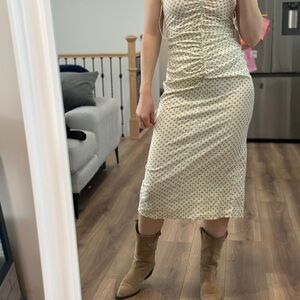 Zara Cream Polka Dot Dress